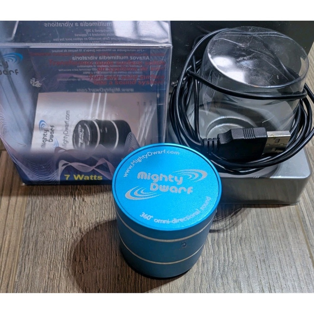 Mighty Dwarf Blue Antic Vib Multimedia Speaker Loud Small But Mighty SD card Com